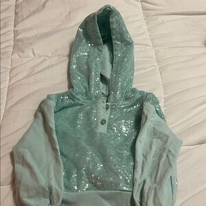 Habitual Mint Sequin Hoodie